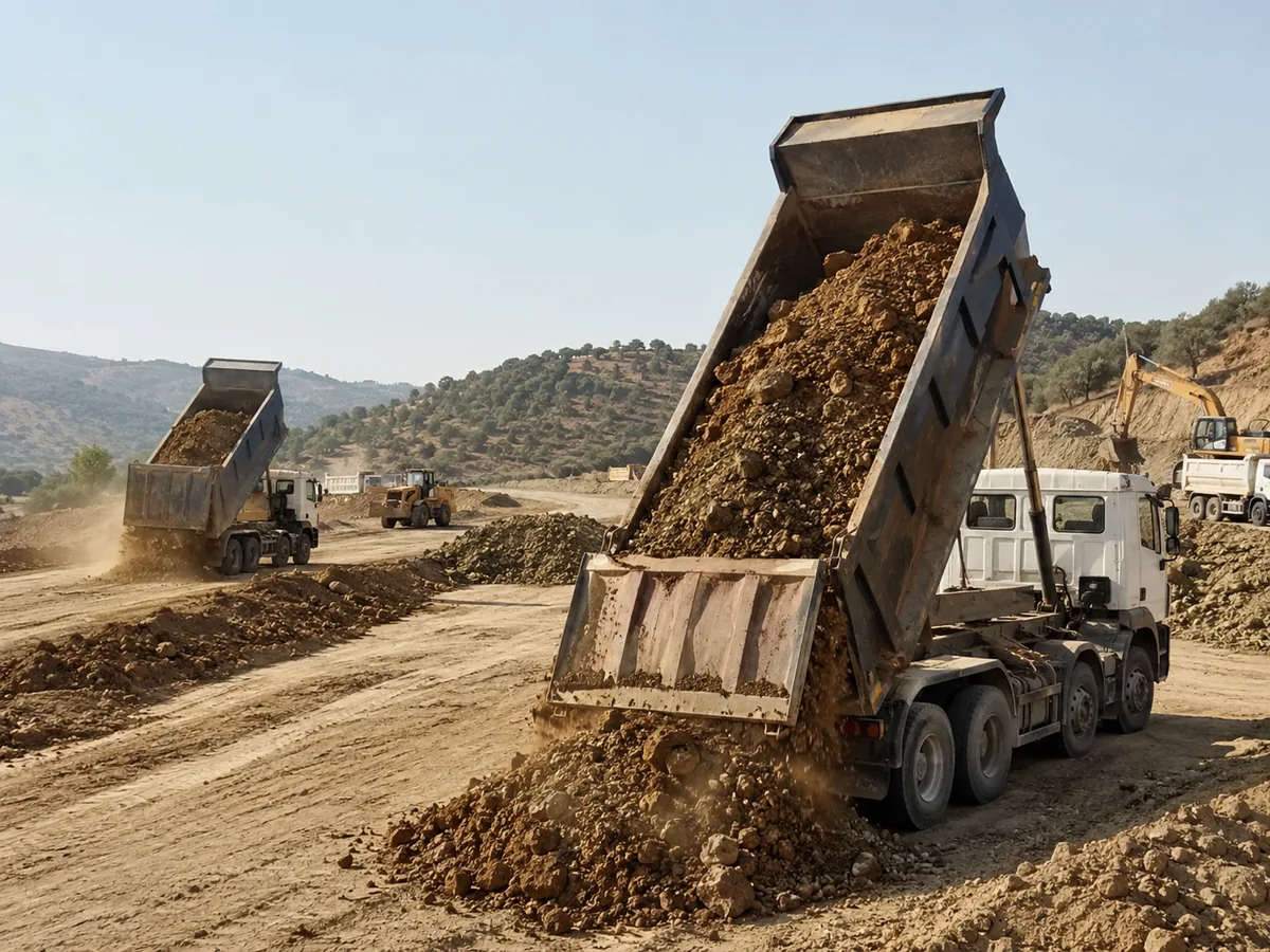 active dump truck unloading - RentCTG.com Bangladesh equipment rental image 12
