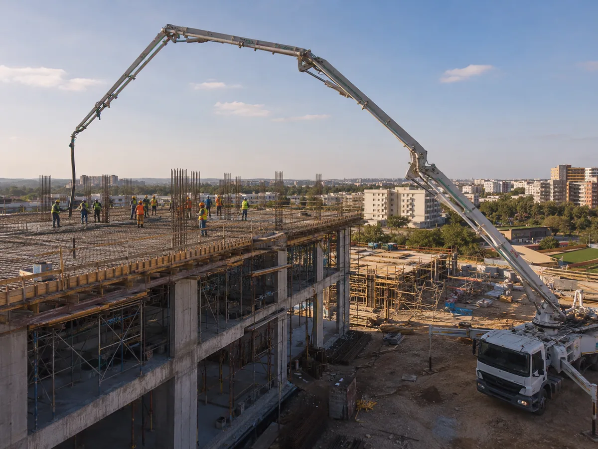 কংক্রিট বুম পাম্প slab pour - RentCTG.com Bangladesh equipment rental image 17