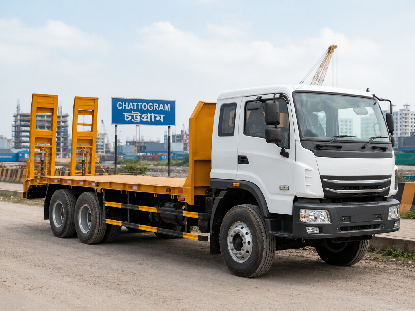 ৬ চাকার excavator carrier / lowbed